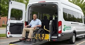 Wheelchair accessible transportation van